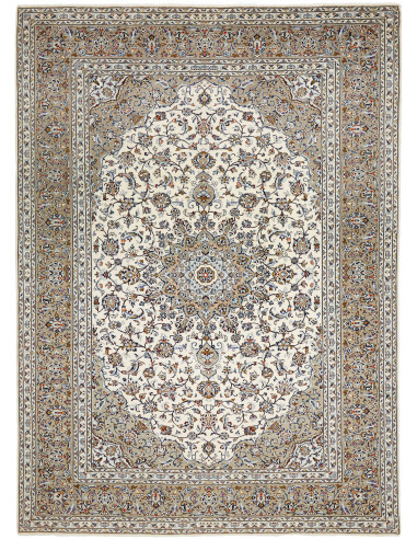 Tappeto Originale Kashan Persia 243x352 Bianco