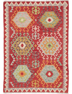 Hand Made Rug Kilim Afghanistan 106x144 Red Mul