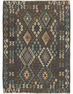 Hand Made Rug Kilim Afghanistan 128x175 Dark Gr