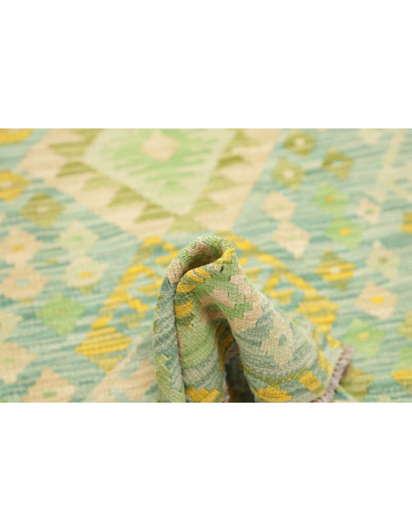 Tappeto Originale Kilim Afghanistan 75x237 Verd