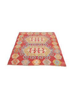 Hand Made Rug Kilim Afghanistan 104x146 Red Bei 2
