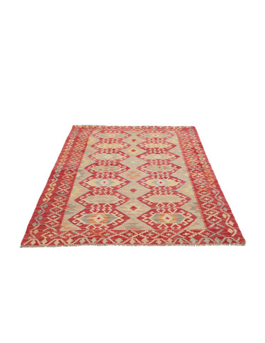 Hand Made Rug Kilim Afghanistan 133x182 Red Bei