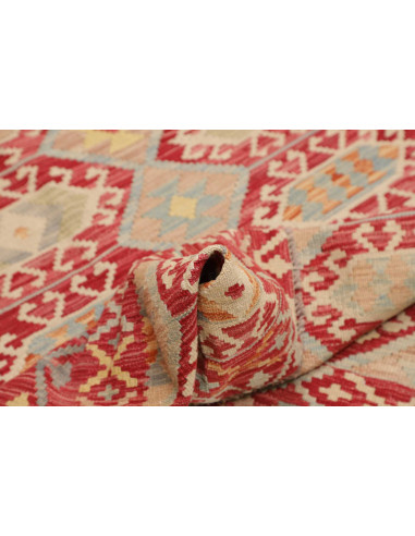 Hand Made Rug Kilim Afghanistan 133x182 Red Bei