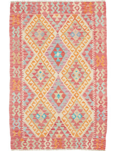Hand Made Rug Kilim Afghanistan 98x146 Red Mult