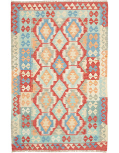 Hand Made Rug Kilim Afghanistan 109x168 Red Lig