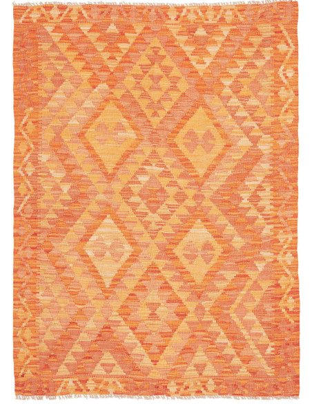 Hand Made Rug Kilim Afghanistan 100x136 Orange