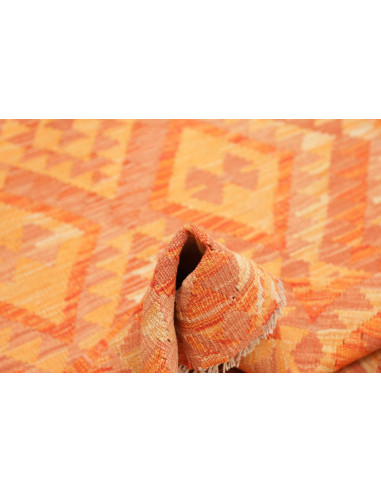 Hand Made Rug Kilim Afghanistan 100x136 Orange