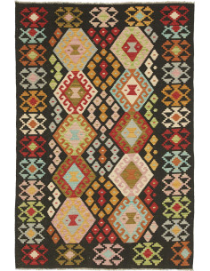 Tappeto Originale Kilim Afghanistan 124x183 Ner
