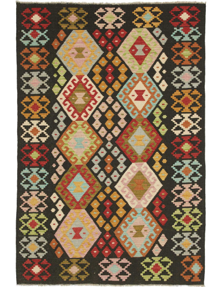 Hand Made Rug Kilim Afghanistan 124x183 Black M