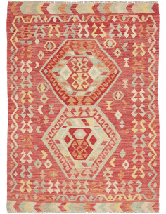 Hand Made Rug Kilim Afghanistan 124x173 Red Bei