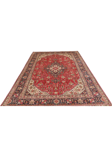 Hand Made Rug Tabriz Persia 200x300 Red Ivory