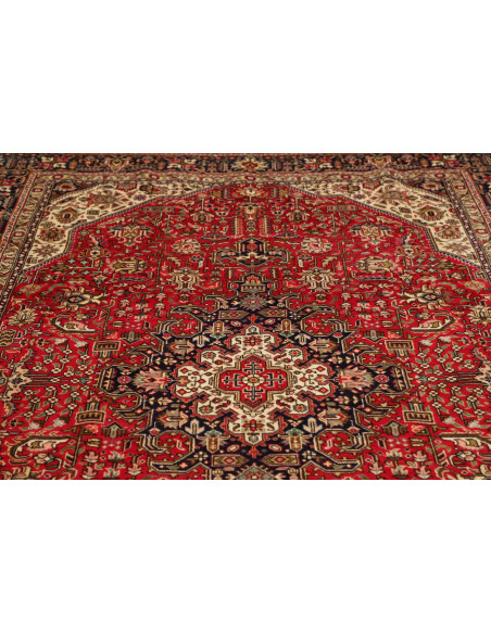Hand Made Rug Tabriz Persia 200x300 Red Ivory