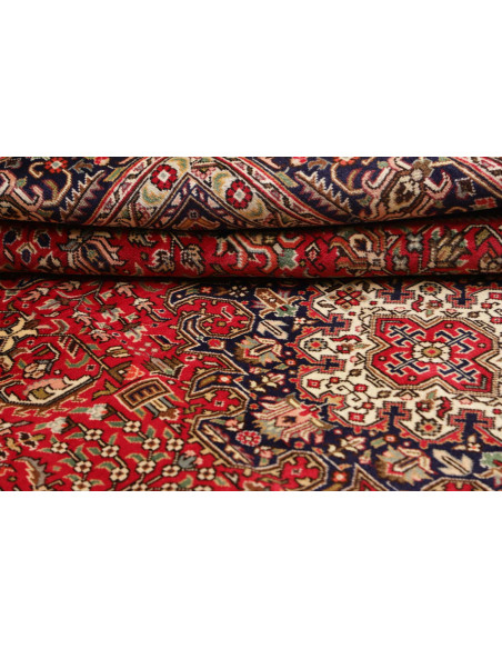 Hand Made Rug Tabriz Persia 200x300 Red Ivory