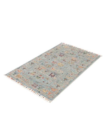 Hand Made Rug Rubin Pakistan 80x125 Light Blue