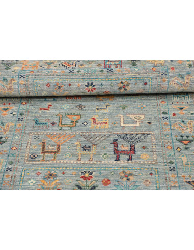 Hand Made Rug Rubin Pakistan 80x125 Light Blue