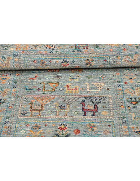 Hand Made Rug Rubin Pakistan 80x125 Light Blue