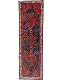 Tappeto Originale Hamadan Persia 115x368 Rosso