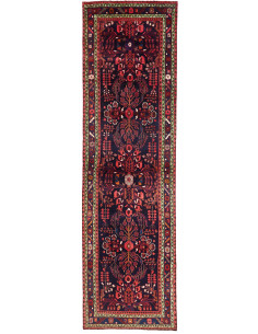 Hand Made Rug Hamadan Persia 104x370 Dark Blue
