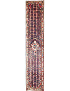 Hand Made Rug Hamadan Persia 110x532 Dark Blue
