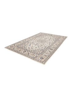 Hand Made Rug Kashan Persia 200x303 Ivory Blue 2