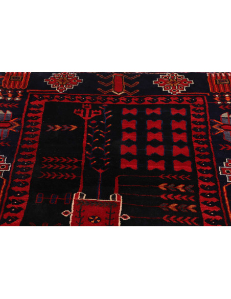 Hand Made Rug Hamadan Persia 110x410 Dark Blue