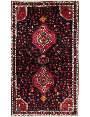 Tappeto Originale Hamadan Persia 136x227 Nero R