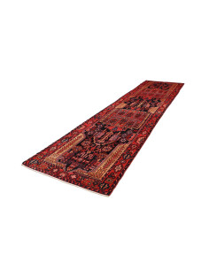 Hand Made Rug Hamadan Persia 112x480 Red Blue 2
