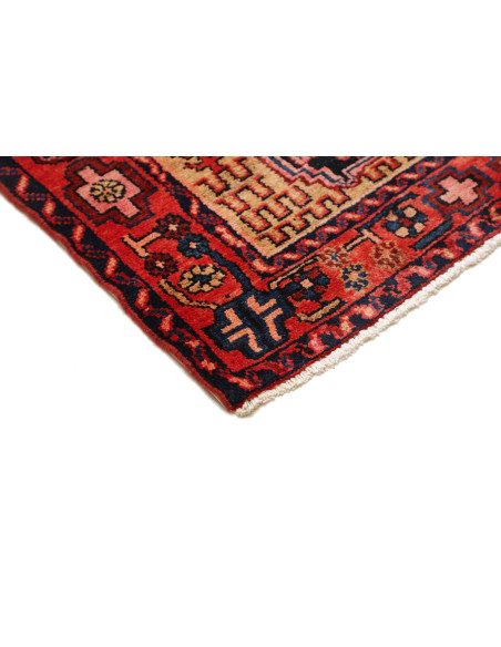 Hand Made Rug Hamadan Persia 112x480 Red Blue
