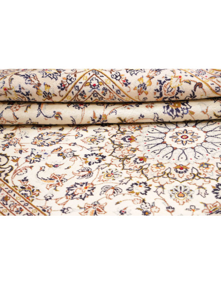Hand Made Rug Kashan Persia 192x293 Ivory Blue