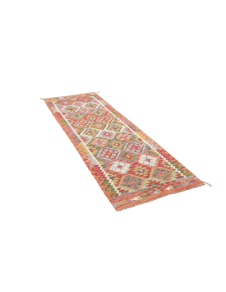 Hand Made Rug Kilim Afghanistan 79x239 Red Mult