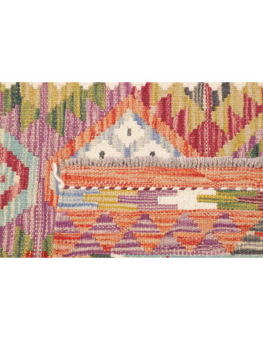 Hand Made Rug Kilim Afghanistan 79x239 Red Mult