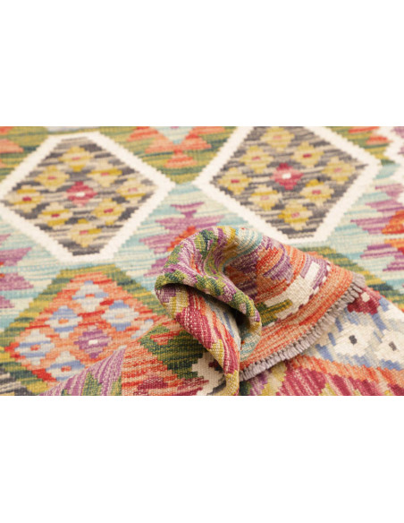 Hand Made Rug Kilim Afghanistan 79x239 Red Mult