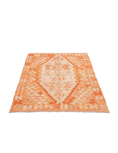 Hand Made Rug Kilim Afghanistan 105x146 Orange