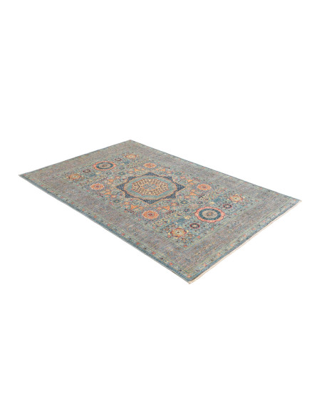 Hand Made Rug Kairo Pakistan 124x190 Light Blue