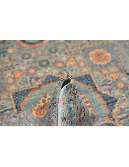 Hand Made Rug Kairo Pakistan 124x190 Light Blue