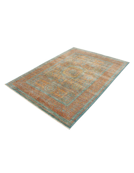 Hand Made Rug Kairo Pakistan 152x200 Rust Teal
