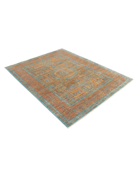 Hand Made Rug Kairo Pakistan 152x200 Rust Teal