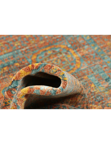 Hand Made Rug Kairo Pakistan 152x200 Rust Teal