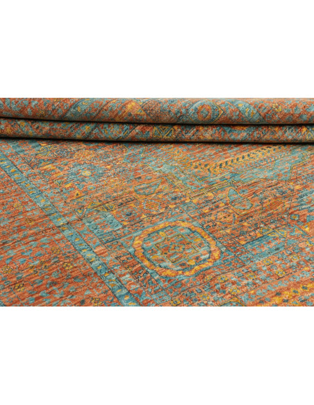 Hand Made Rug Kairo Pakistan 152x200 Rust Teal