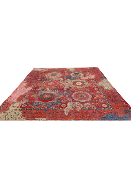 Hand Made Rug Kairo Pakistan 246x300 Red Blue