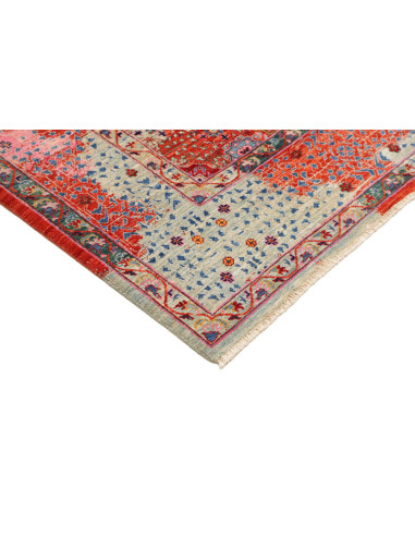 Hand Made Rug Kairo Pakistan 198x296 Red Blue
