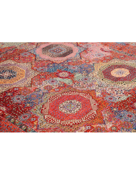 Hand Made Rug Kairo Pakistan 198x296 Red Blue
