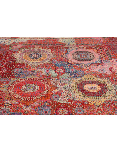 Hand Made Rug Kairo Pakistan 198x296 Red Blue