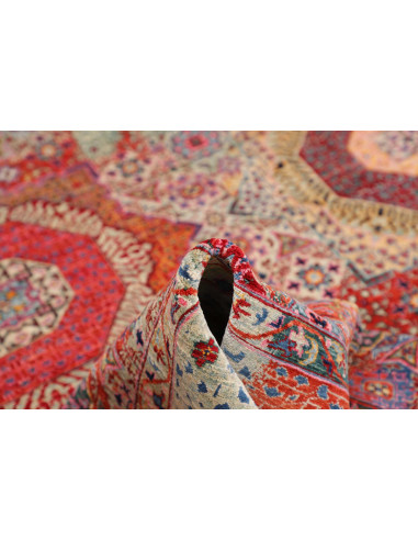 Hand Made Rug Kairo Pakistan 198x296 Red Blue