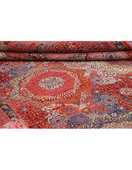 Hand Made Rug Kairo Pakistan 198x296 Red Blue