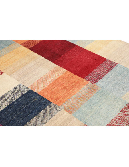 Hand Made Rug Mosaic Pakistan 116x175 Red Beige