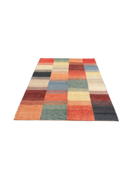 Hand Made Rug Mosaic Pakistan 129x168 Multicolo