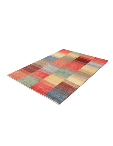 Hand Made Rug Mosaic Pakistan 127x179 Red Beige
