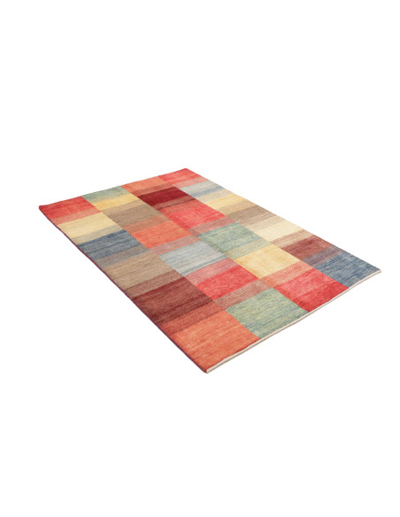 Hand Made Rug Mosaic Pakistan 127x179 Red Beige