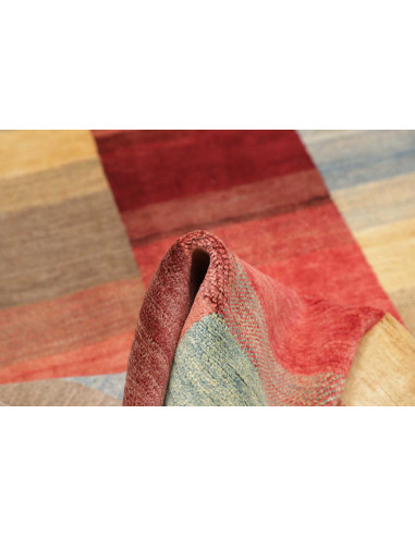 Hand Made Rug Mosaic Pakistan 127x179 Red Beige